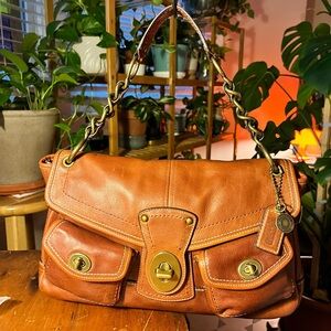 Coach 65th Anniversary Legacy Leigh Shoulder bag in Whiskey Tanned Leather 11128